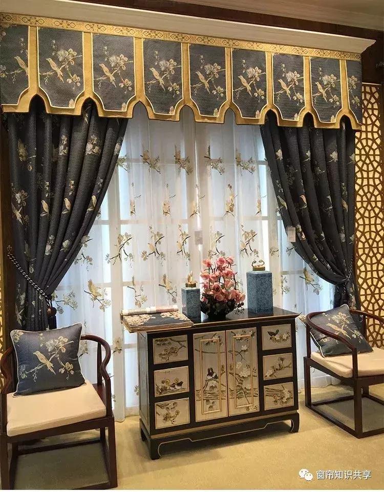 新中式25公分的帘头造型,新中式帘头尺寸