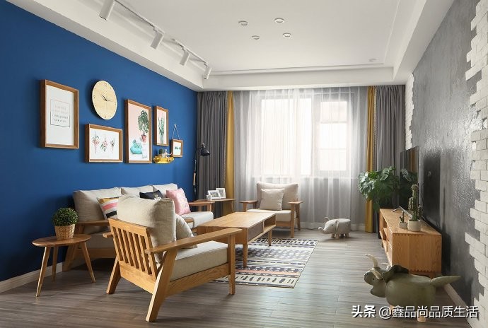 126平三居室北欧风简约又文艺,舒适北欧慵懒而惬意的小资生活