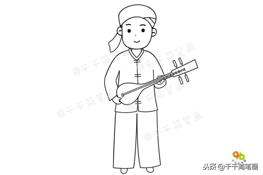 56个民族服装完整版简笔画教程,简笔画入门教学少数民族服饰人物