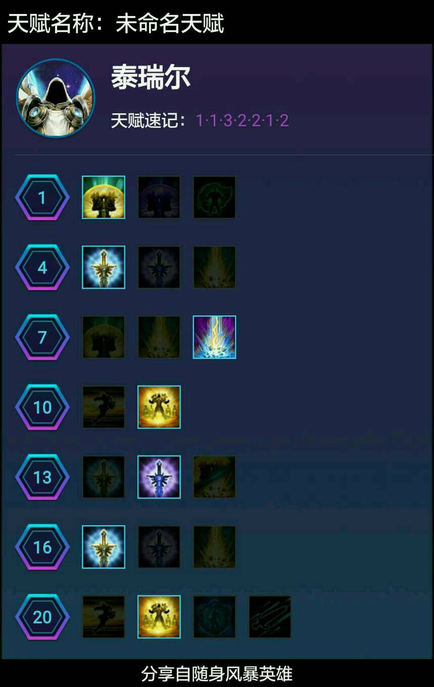 风暴英雄泰瑞尔机甲皮肤,风暴英雄泰瑞尔天赋
