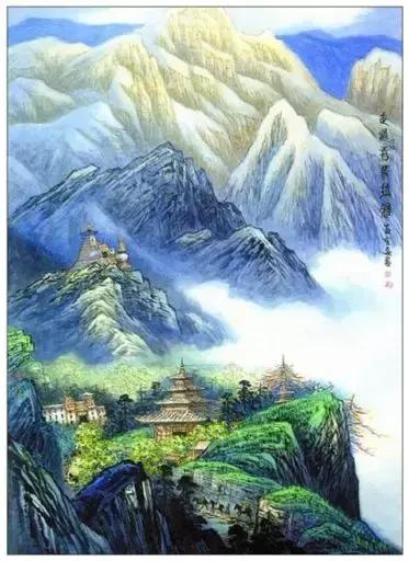 国画山水的上色,国画重彩山水上色技法