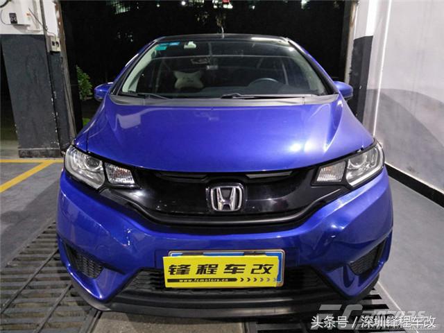 gk5飞度改装土豪大灯,飞度gk5改4透镜激光大灯