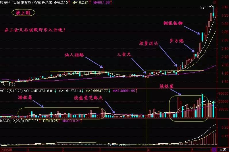 一旦出现三线金叉洗盘信号,出现三线金叉洗盘满仓进场