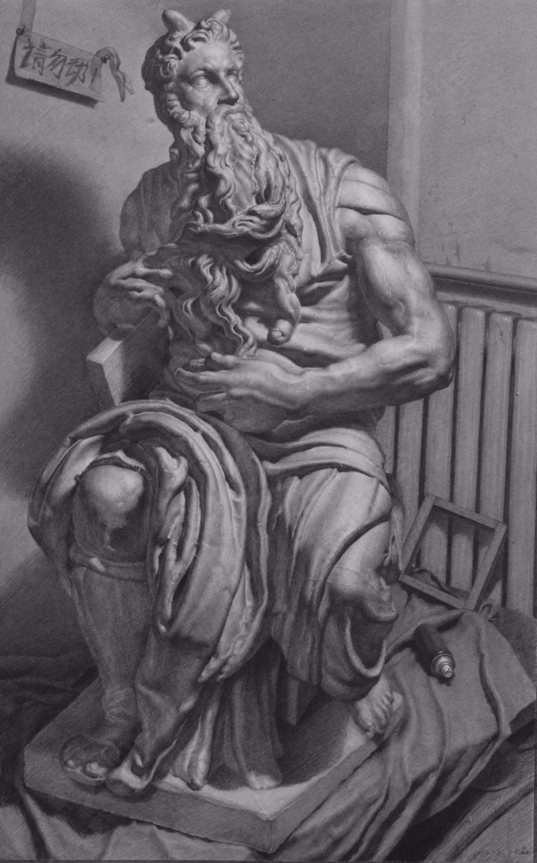 看完这些ps大神的对比图我跪下了,十大神级素描雕塑