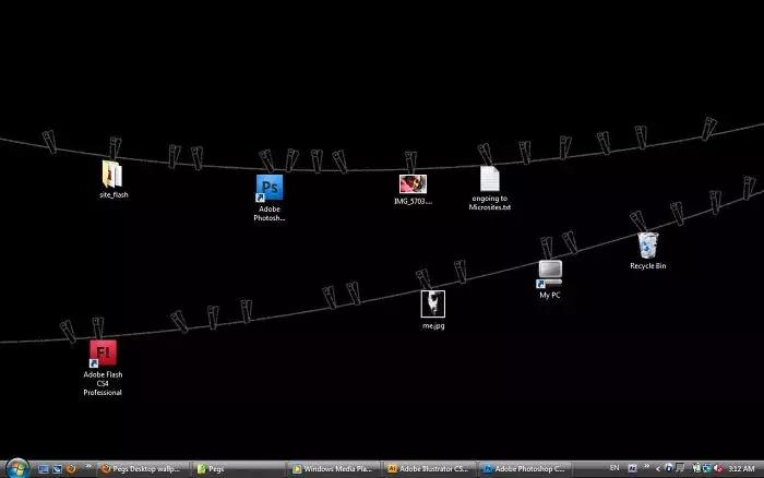 电脑桌面图标任意摆放,手机桌面图标创意摆放