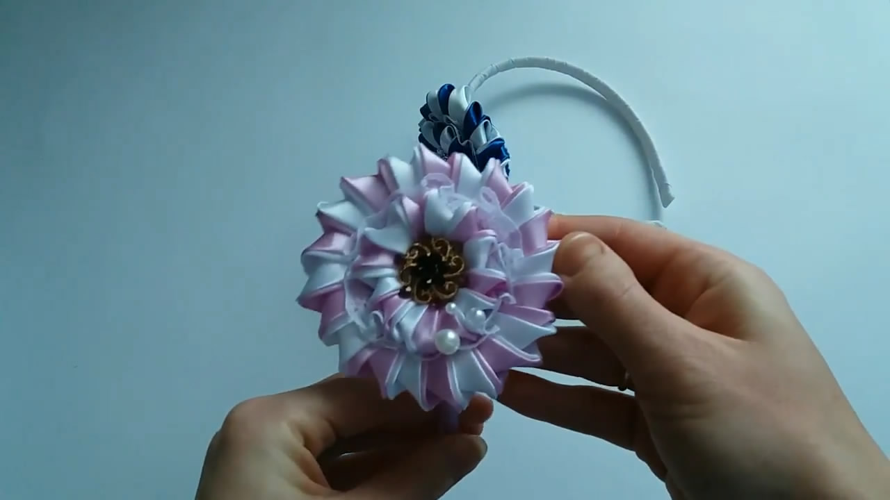 丝带发卡制作diy新年,手工丝带发卡制作教程蝴蝶结