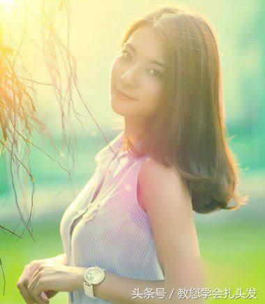 俏皮减龄中长发发型扎法,扎发发型简单又好看中长