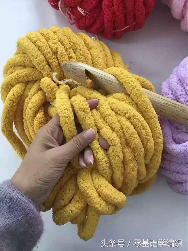 简单毛线手工编织围巾小熊,手工编织围巾教程冰岛毛线