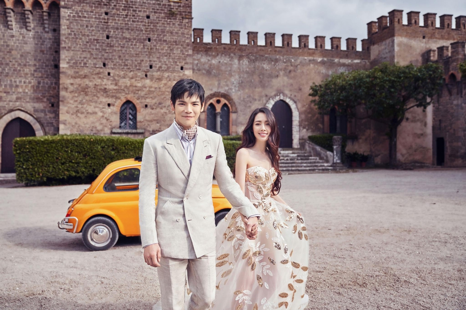 郭碧婷向佐婚纱照图片,郭碧婷向佐婚后照片