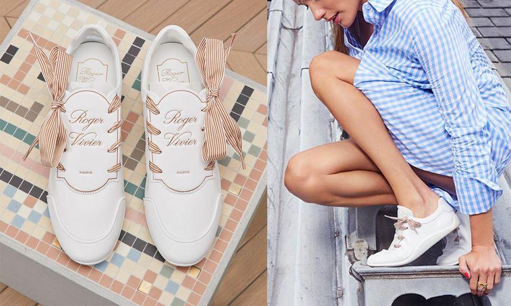 rogervivierrv小白鞋穿搭,rogervivier方扣中空平底鞋测评