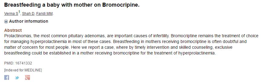 服用了溴隐亭还能哺乳吗,喝了溴隐亭还能哺乳吗