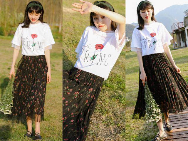 今年流行的八款小碎花裙特减龄,今年流行的碎花不规则半身裙