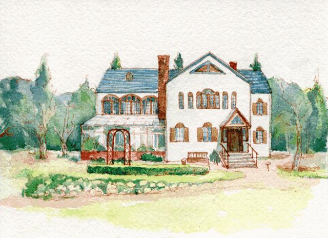 油画棒风景画简单初学者小清新,procreate小清新风景画