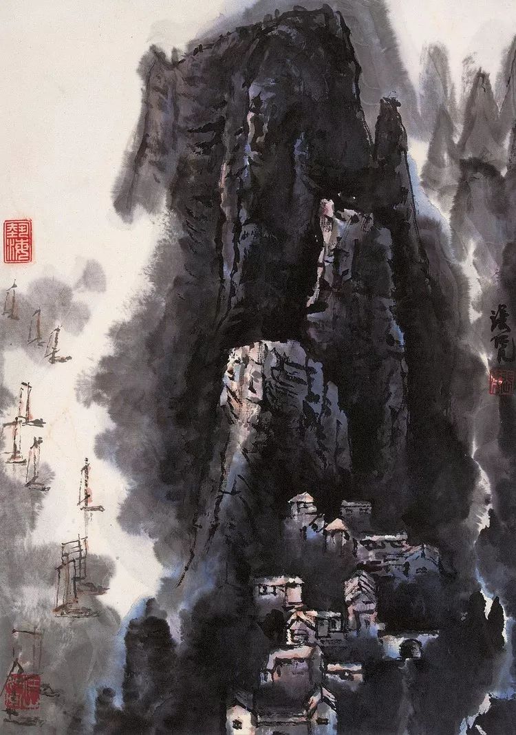 张长韶水墨山水画欣赏,张凭山水画教学