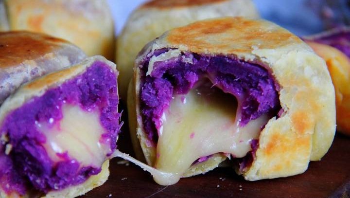 爆浆芝士红豆仙豆糕,厦门紫薯芝士仙豆糕