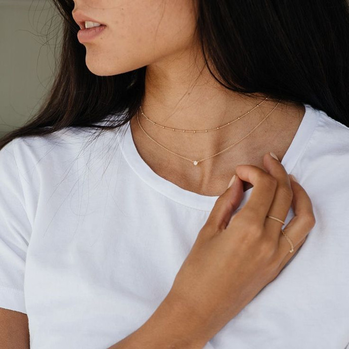 唐嫣同款钻石锁骨项链,唐嫣锁骨链什么牌子