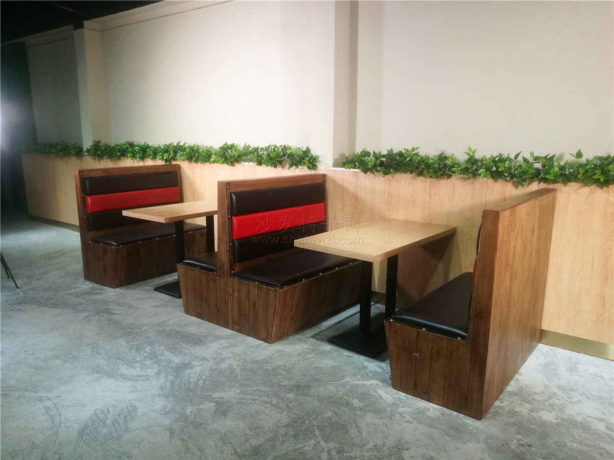 防腐木卡座沙发制作,餐厅卡座沙发极简