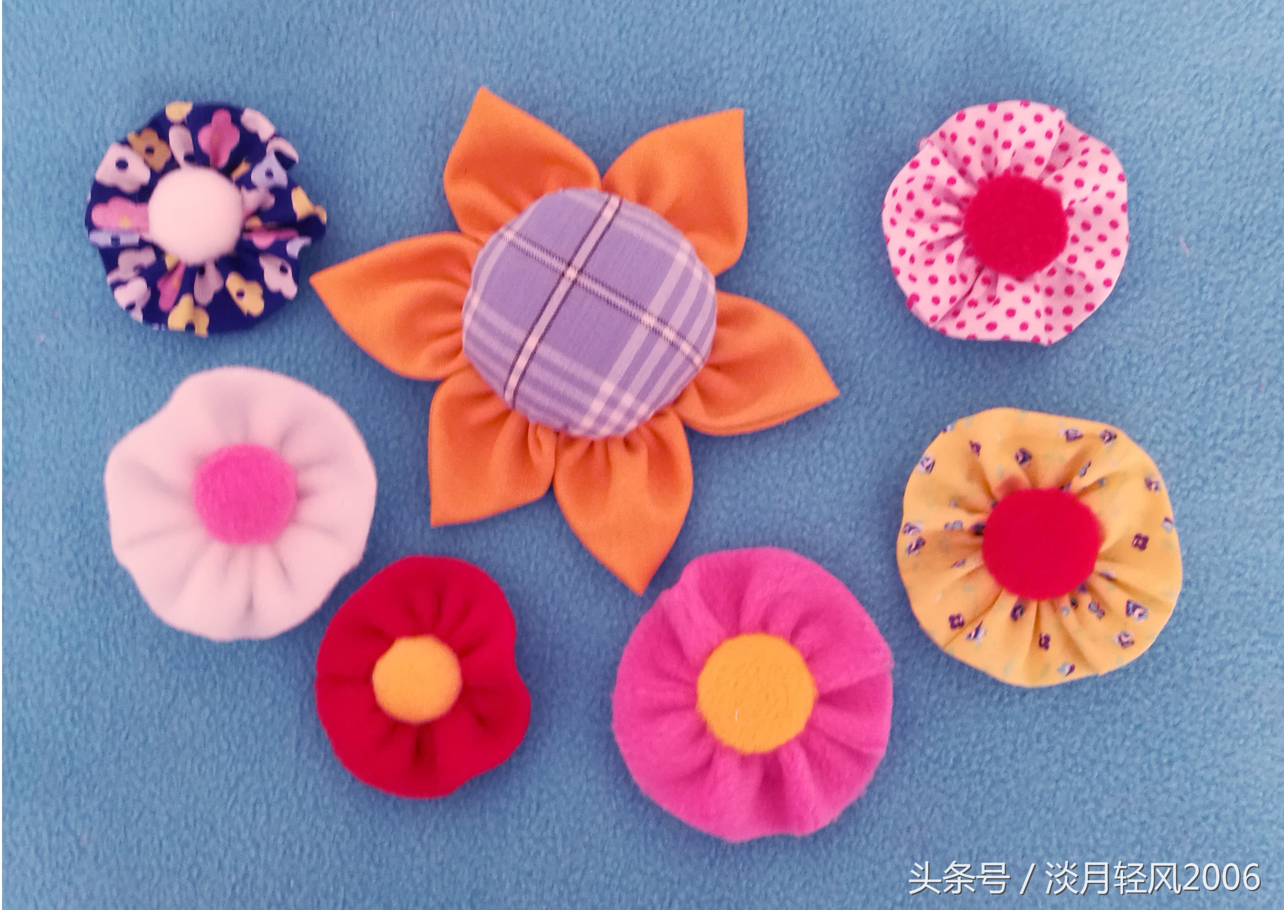 布艺diy手工制作,手工制作布艺向日葵小花