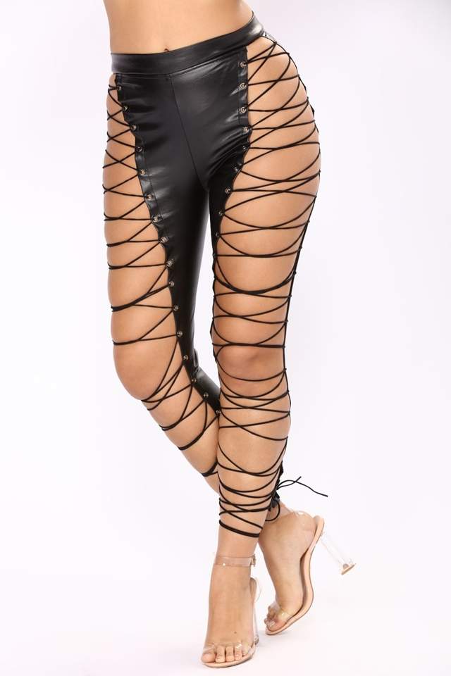 夏天穿薄款七分网袜裤,前后大破洞牛仔裤