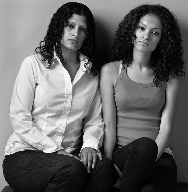 模特们啊~~妈妈的基因太强大，据说“女儿会偷走麻麻的美丽？