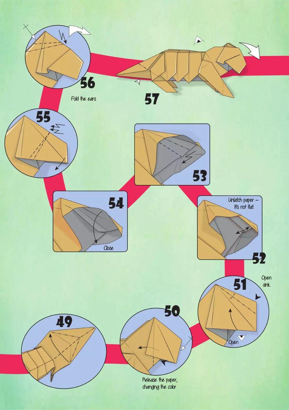 今天来折老虎吧，不难的