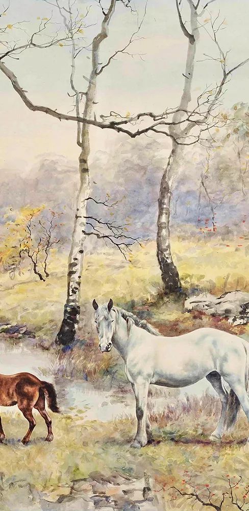 「嘉德春拍」白桦三骏忆鹤卿——徐悲鴻致蔡元培《秋林三駿》