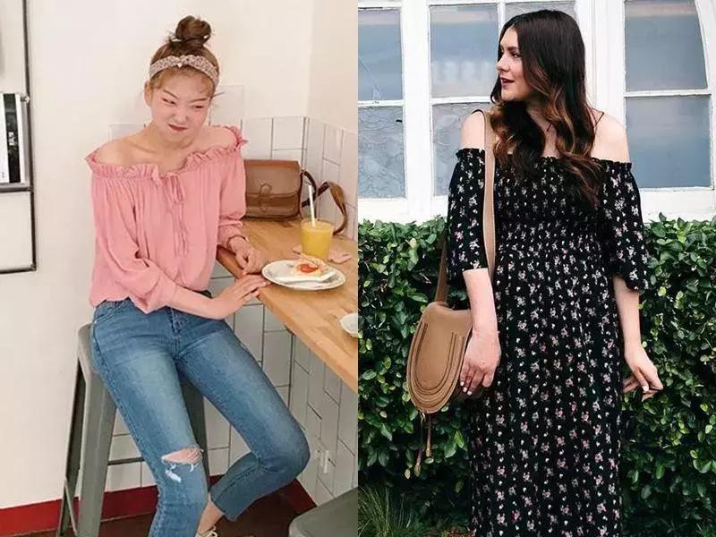 微胖适合一字堆领吗,微胖高级感上衣一字领