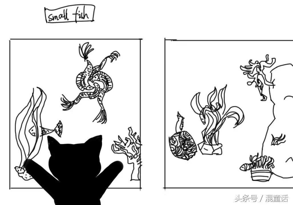 漫画｜混小贝漫游世界：当喵星人乱入水族馆···