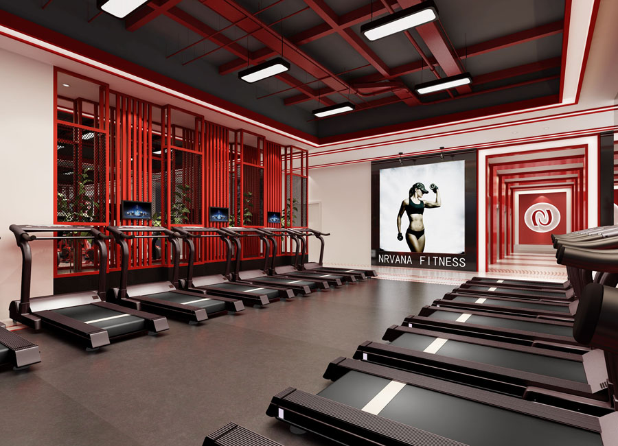 健身房体能区设计效果图大全集,健身房游泳池设计效果图