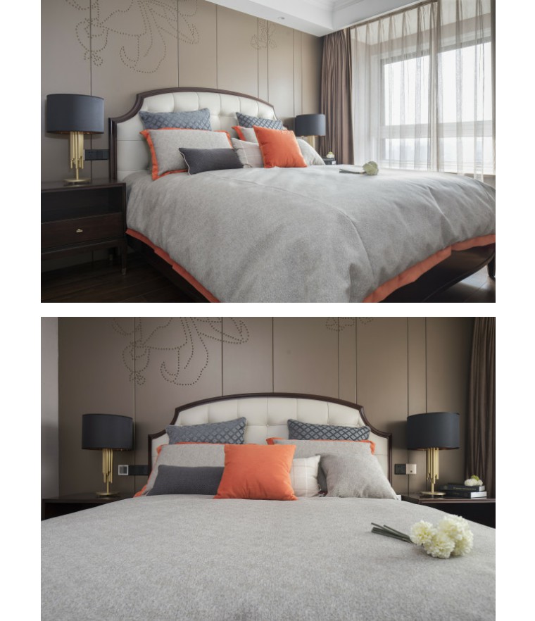 142平美式轻奢风和中式对比,142平现代美式轻奢风