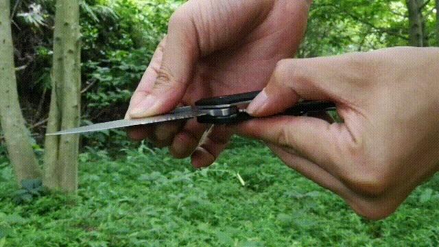 汉道洛克折叠刀钛合金版,汉道洛克刀镂空手柄好吗