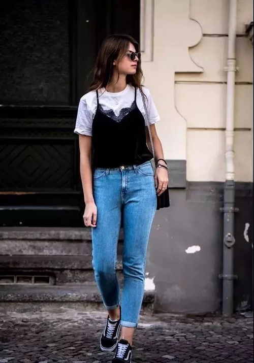 丹比奴上衣,港风夏季小吊带穿搭