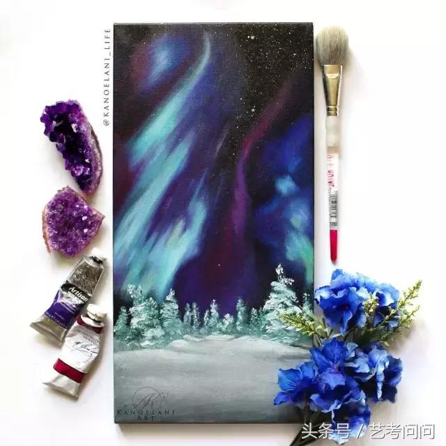 星空图片手绘水彩画视频,三至五年级水彩画星空画