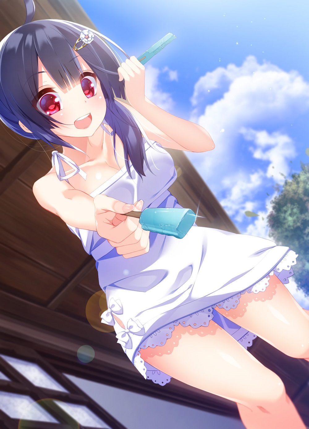 少女们与冰棒的邂逅!ある夏の日の駄菓子屋!炎炎夏日的零食店!