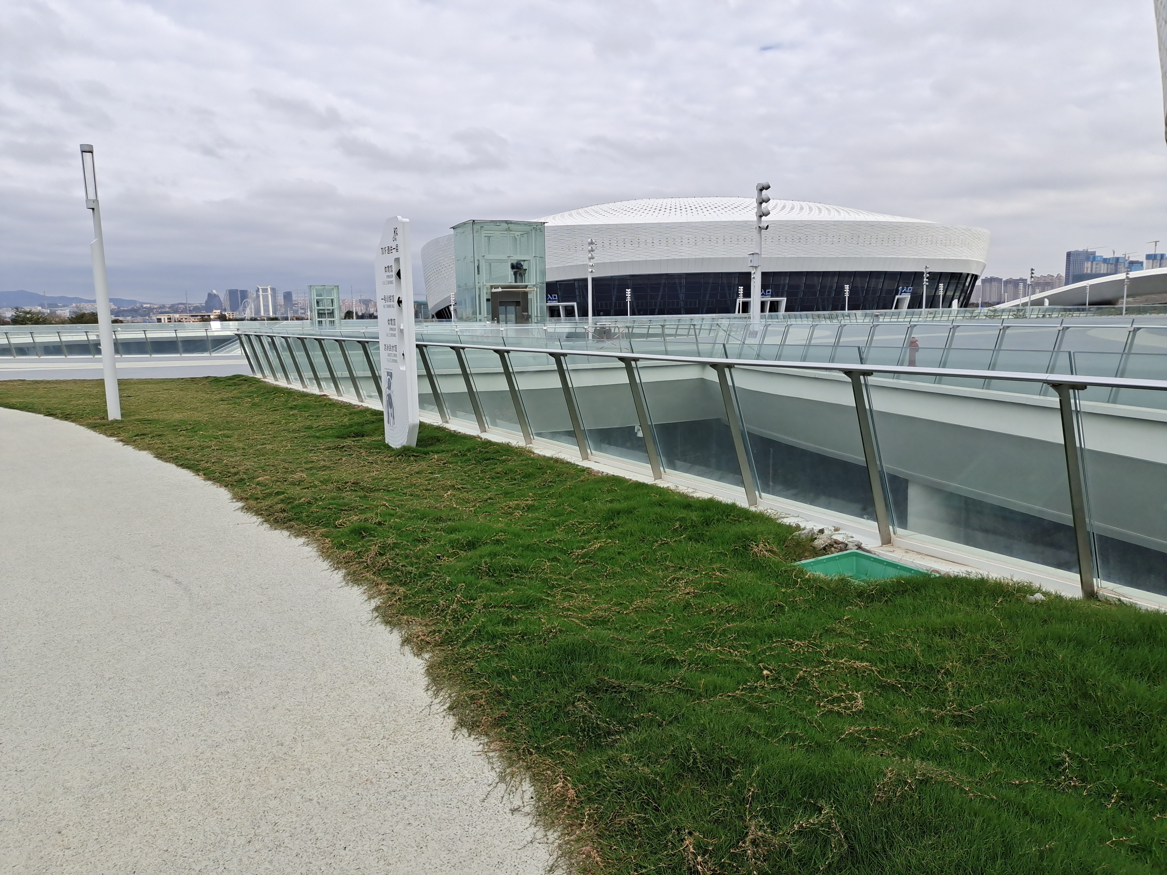 晋江市第二体育中心参观,晋江市第二体育馆全景