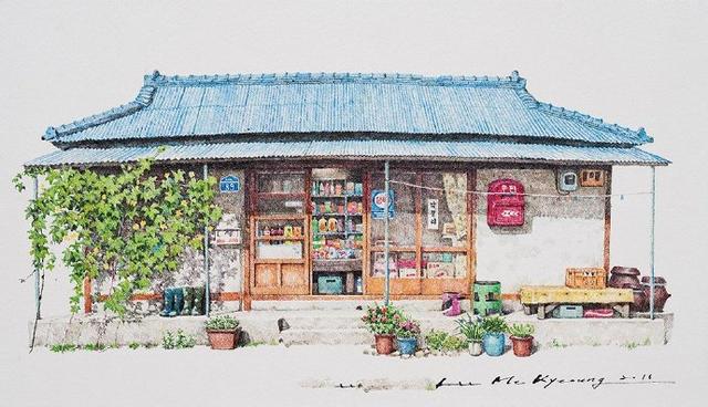 简单清新水彩画日漫,日本水彩风景画教程