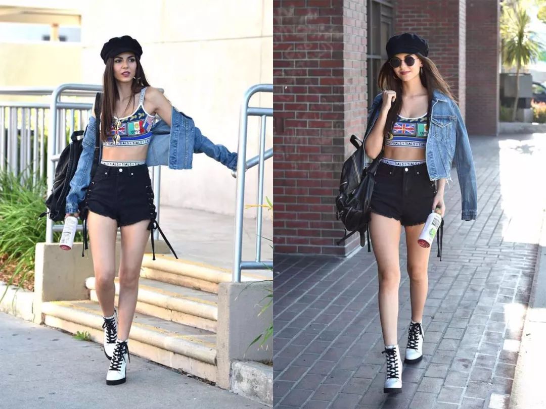 短裤怎样穿显高,短裤小白鞋穿搭