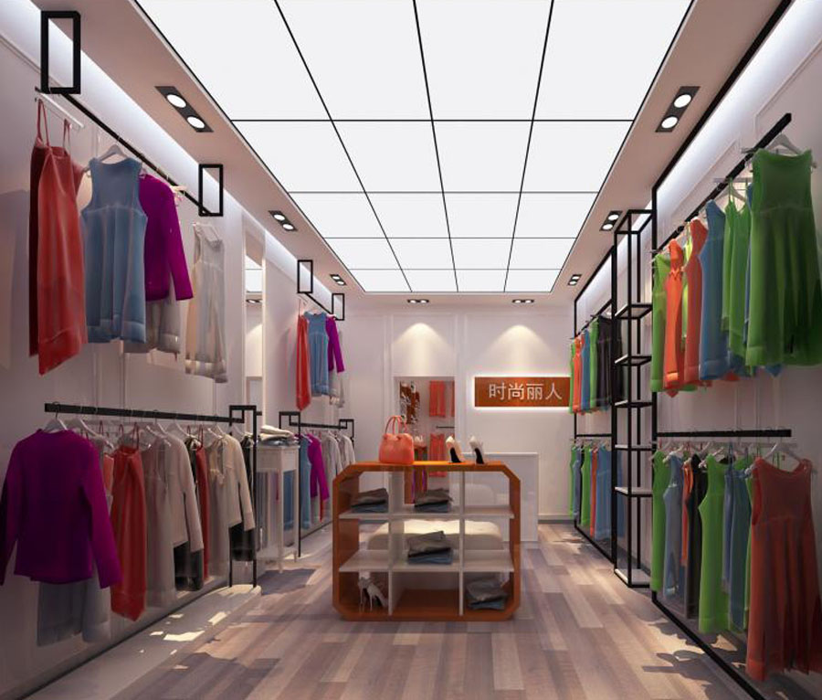 女装服装店衣服怎么挂好看,2021服装店女装装修风格
