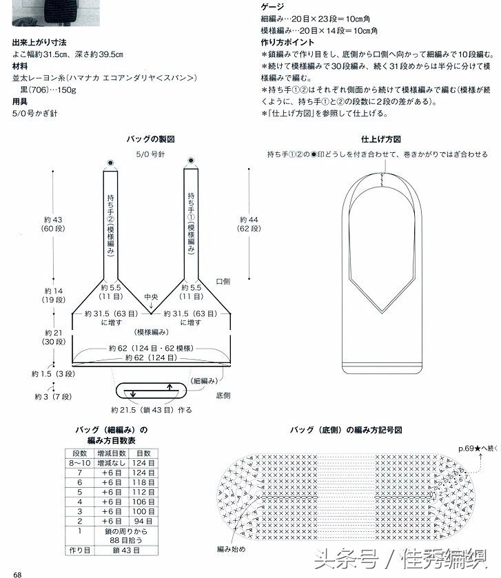 钩针编织网兜图片,钩针网兜包编织教程