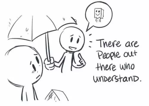 一幅心理健康漫画,对于抑郁的人如何心理辅导