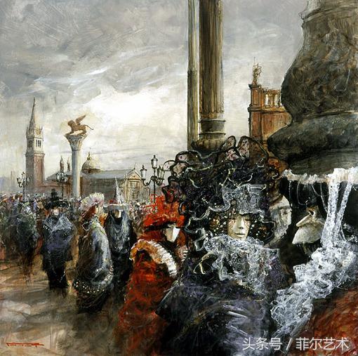 威尼斯面具——法国画家MarcelNinoPajot插画欣赏（一）