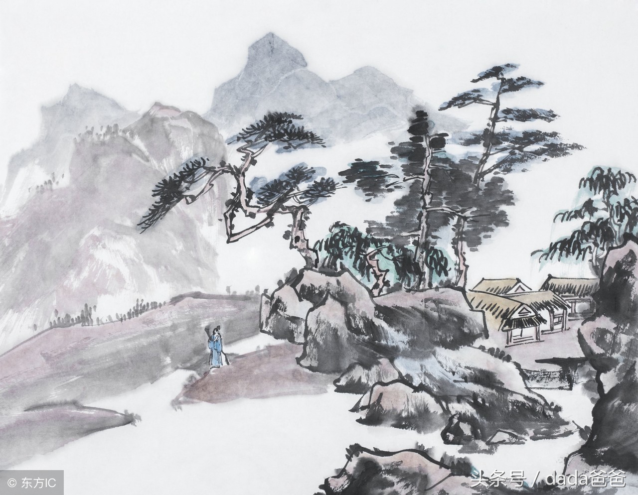 40首古诗词配绝美国画,古诗词意境国画