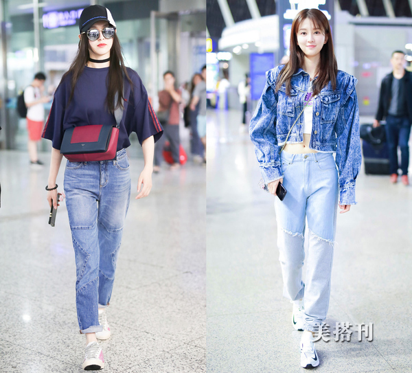 女明星牛仔裤穿搭合集,穿搭女夏季牛仔裤搭配高级感