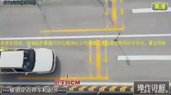 科目二坡起正确点位图解视频,科目二s转弯正确点位图解