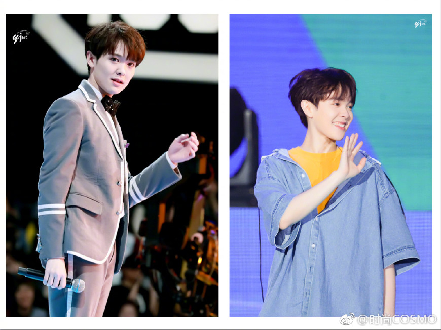 范丞丞绿头和黄明昊紫发造型,秦霄贤范丞丞gq盛典造型