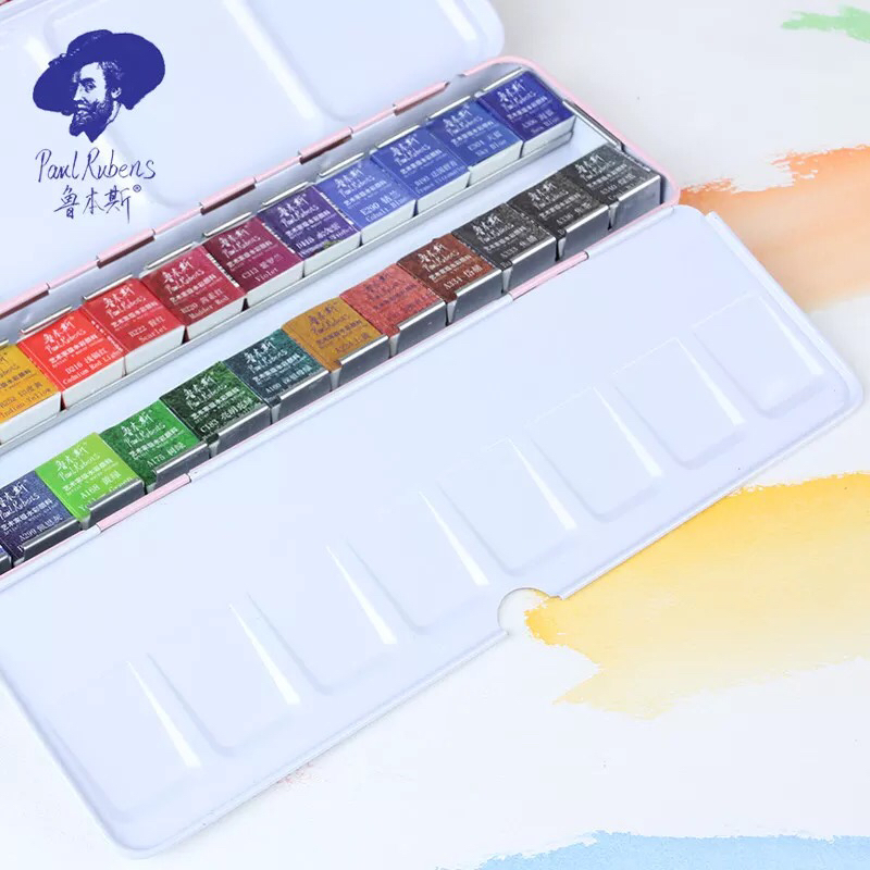 零基础学水彩画画,固体水彩怎么画新手入门