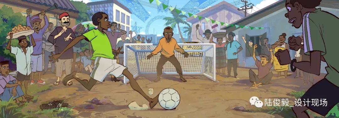 色彩构成世界杯插画图案,世界杯主题涂鸦