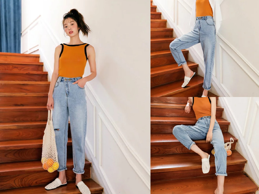 显瘦阔腿裤牛仔裤夏天穿,夏天穿阔腿裤还是束脚裤时尚