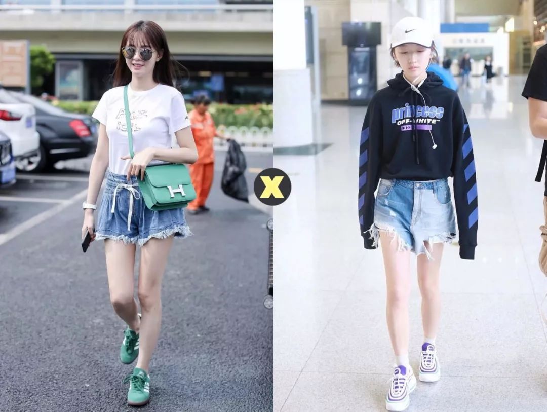 宽松牛仔短裤怎么穿才不显腿短,最适合自己的牛仔短裤