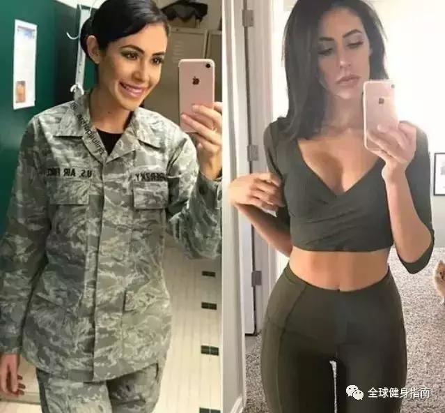 健身的女人穿衣服后效果,健身的女生穿瘦身的衣服